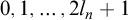 0 comma 1 comma ellipsis comma 2 l Subscript n Baseline plus 1
