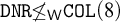 monospace upper D upper N upper R solidus less than or equals Subscript sans serif upper W Baseline monospace upper C upper O upper L left parenthesis 8 right parenthesis