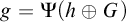 g equals normal upper Psi left parenthesis h circled plus upper G right parenthesis