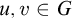 u comma v element of upper G