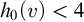 h 0 left parenthesis v right parenthesis less than 4