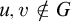 u comma v not an element of upper G
