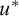 u Superscript asterisk