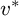 v Superscript asterisk