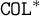 monospace upper C upper O upper L Superscript asterisk