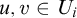 u comma v element of upper U Subscript i Baseline