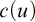 c left parenthesis u right parenthesis
