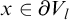 x element of partial differential upper V Subscript l