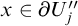 x element of partial differential upper U Subscript j Baseline quotation mark