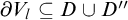 partial differential upper V Subscript l Baseline subset of or equal to upper D union upper D quotation mark