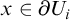 x element of partial differential upper U Subscript i