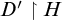 upper D prime up harpoon with barb right upper H