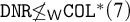 monospace upper D upper N upper R solidus less than or equals Subscript sans serif upper W Baseline monospace upper C upper O upper L Superscript asterisk Baseline left parenthesis 7 right parenthesis