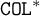 monospace upper C upper O upper L Superscript asterisk