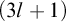 left parenthesis 3 l plus 1 right parenthesis