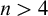 n greater than 4
