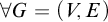 for all upper G equals left parenthesis upper V comma upper E right parenthesis