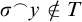 sigma Superscript ⌢ Baseline y not an element of upper T