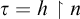 tau equals h up harpoon with barb right n