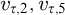 v Subscript tau comma 2 Baseline comma v Subscript tau comma 5 Baseline
