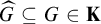 ModifyingAbove upper G With caret subset of or equal to upper G element of bold upper K