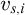 v Subscript s comma i