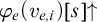 phi Subscript e Baseline left parenthesis v Subscript e comma i Baseline right parenthesis left bracket s right bracket up arrow
