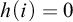 h left parenthesis i right parenthesis equals 0