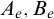 upper A Subscript e Baseline comma upper B Subscript e Baseline