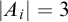 StartAbsoluteValue upper A Subscript i Baseline EndAbsoluteValue equals 3