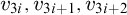 v Subscript 3 i Baseline comma v Subscript 3 i plus 1 Baseline comma v Subscript 3 i plus 2 Baseline