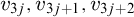 v Subscript 3 j Baseline comma v Subscript 3 j plus 1 Baseline comma v Subscript 3 j plus 2 Baseline