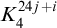 upper K 4 Superscript 24 j plus i