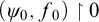 left parenthesis psi 0 comma f 0 right parenthesis up harpoon with barb right 0