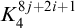 upper K 4 Superscript 8 j plus 2 i plus 1