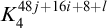 upper K 4 Superscript 48 j plus 16 i plus 8 plus l