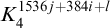 upper K 4 Superscript 1536 j plus 384 i plus l