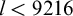 l less than 9216