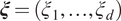 xi equals xi 1 ellipsis xi d