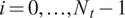 i equals 0 comma ellipsis comma Nt minus 1