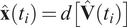 x ̂ ti equals dV ̂ ti