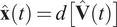 x ̂ t equals dV ̂ t