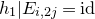 h 1 vertical bar upper E Subscript i comma 2 j Baseline equals normal i normal d