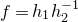 f equals h 1 h 2 Superscript negative 1