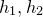 h 1 comma h 2