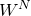 upper W Superscript upper N