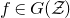 f element of upper G left parenthesis script upper Z right parenthesis