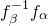 f Subscript beta Superscript negative 1 Baseline f Subscript alpha