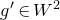 g prime element of upper W squared