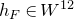 h Subscript upper F Baseline element of upper W Superscript 12